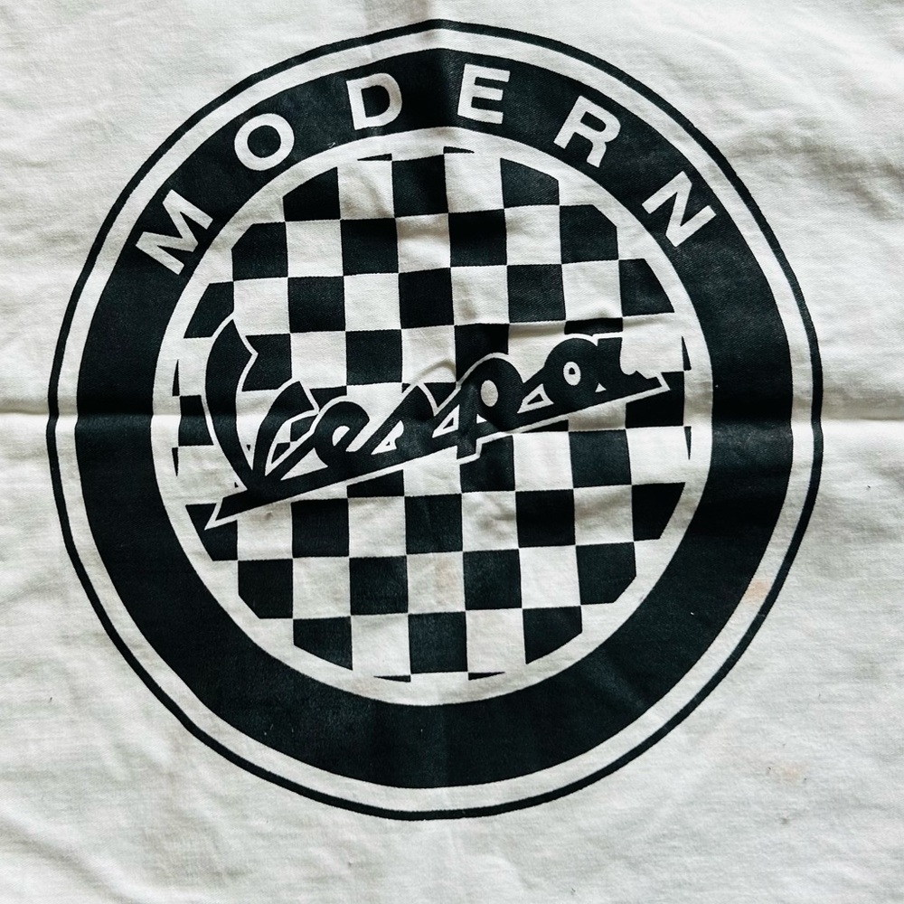 Vespa Modern Checkered T-Shirt Italy MOD Shirt